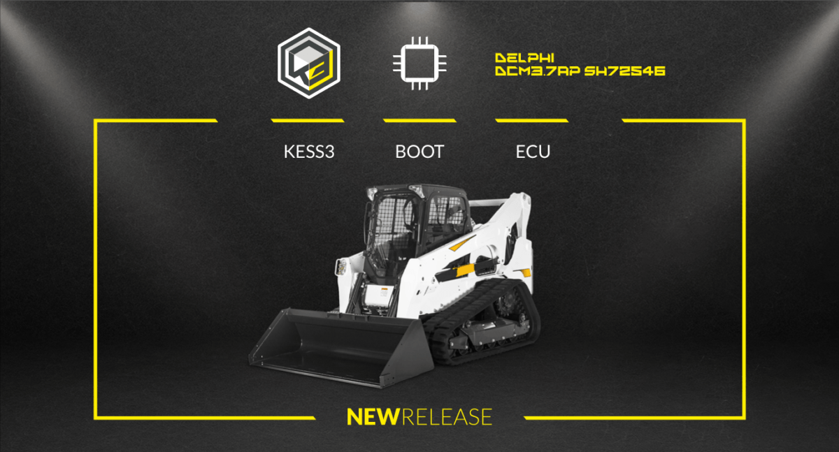 Tuning-X | Reprogram the Bobcat Track Loader with Delphi DCM3.7AP SH72546 ECU using BOOT mode.