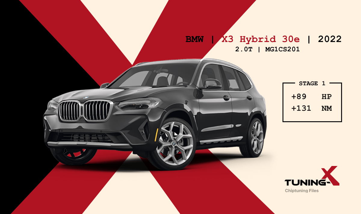 Tuning-X | Chiptuning of BMW X3-Hybrid 30e with MG1CS201