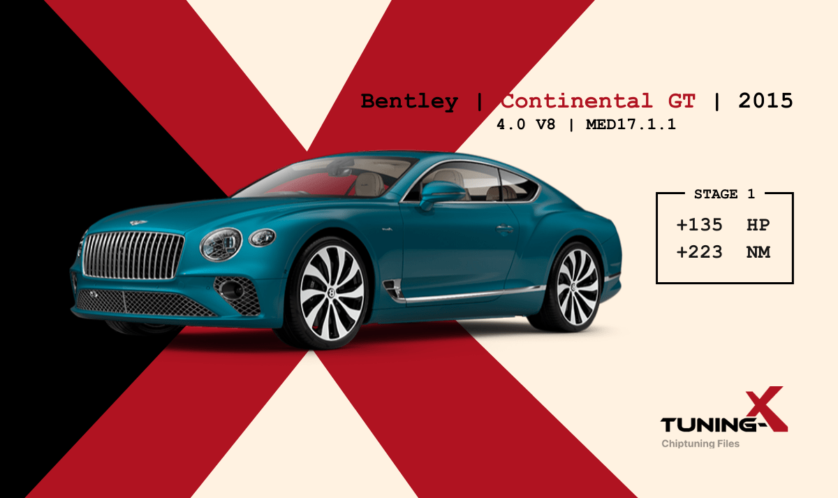 Tuning-X | Chiptuning of Bentley Continental GT 4.0 TFSi V8 with MED17.1.1