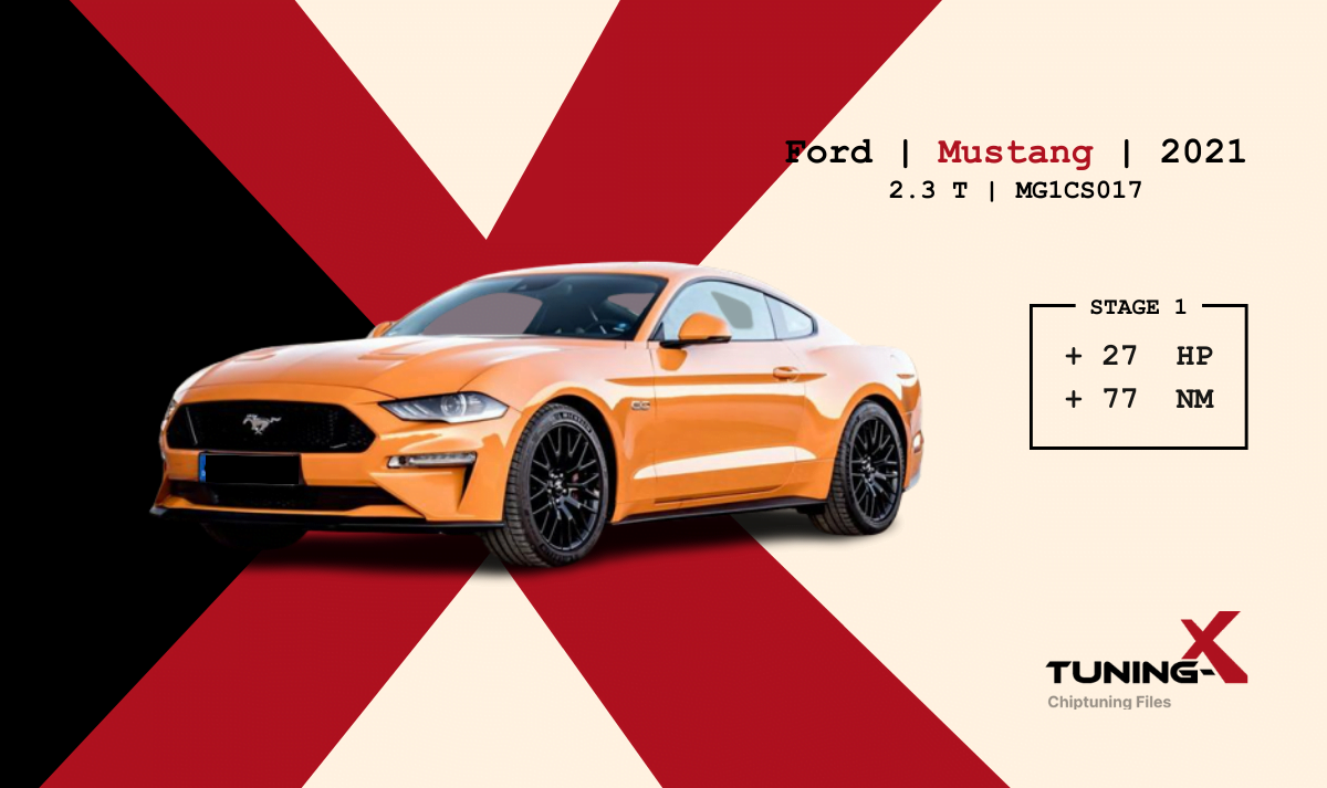 Tuning-X | Chiptuning of Ford Mustang 2.3T 2021 with MG1CS017