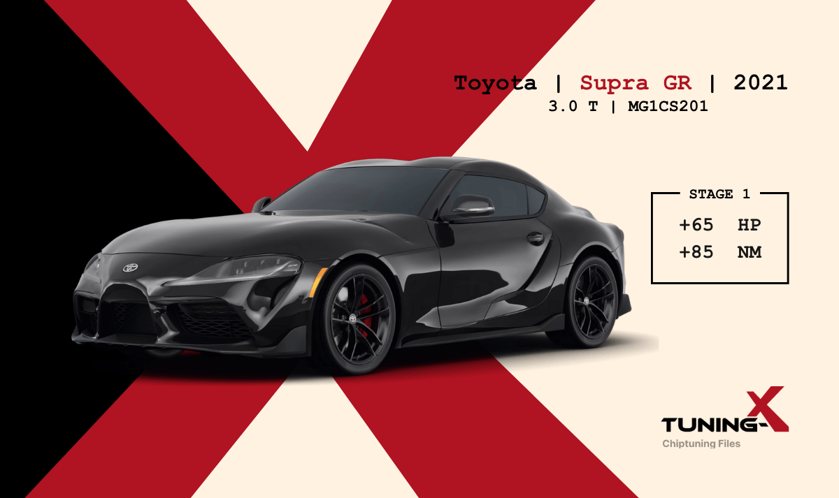 Tuning-X | Chiptuning of Toyota Supra GR 3.0 Bi-Turbo with MG1CS201