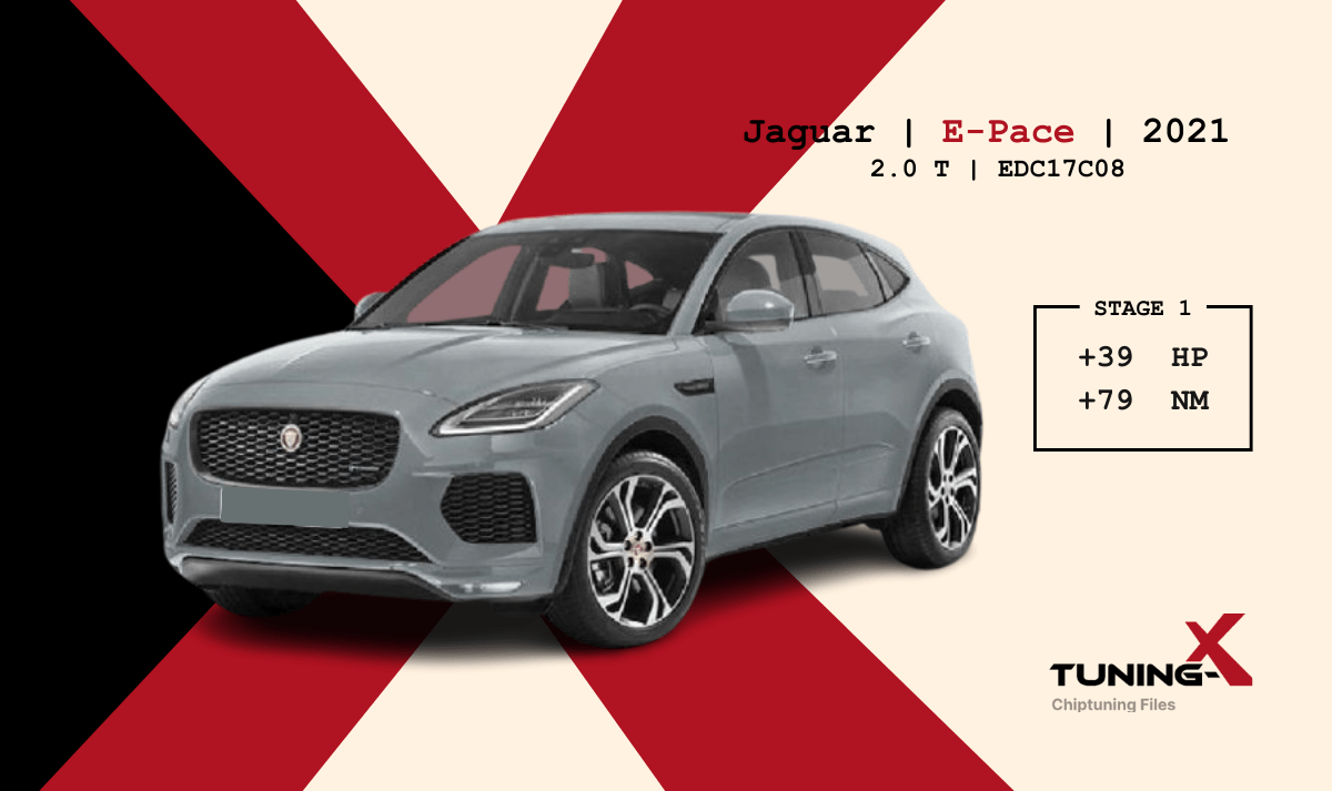 Tuning-X | Chiptuning of Jaguar E-Pace 2.0T 2021 with EDC17C08